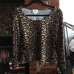 Vixen by Micheline Pitt leopard long sleeve top